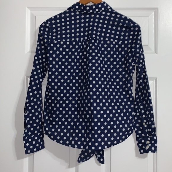 J. Crew Polka Dot (Front Tie-up) Shirt - Picture 8 of 8